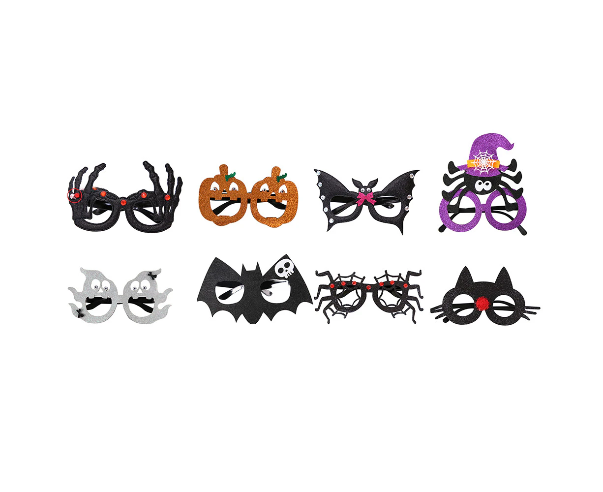 8 Pack Halloween Funny Glasses Theme Party Eyeglasses Glasses for Halloween Party Decoration