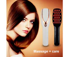 USB Rechargeable Electric Anti Hair Loss Phototherapy Vibration Massage Comb - White