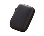 Earphone Case Zipper Closure Portable EVA Space-saving Storage Pouch for Travel Black