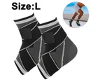Sports Ankle Support, Adjustable Ankle Brace For Women And Men, Stabilize Ligaments-Grey L