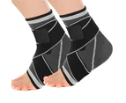 Sports Ankle Support, Adjustable Ankle Brace For Women And Men, Stabilize Ligaments-Grey L