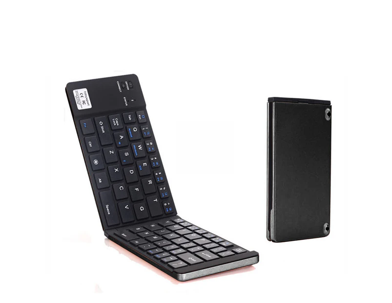 Double Folding Wireless Bluetooth Keyboard, Mini Keyboard Compatible With Ios Ipad