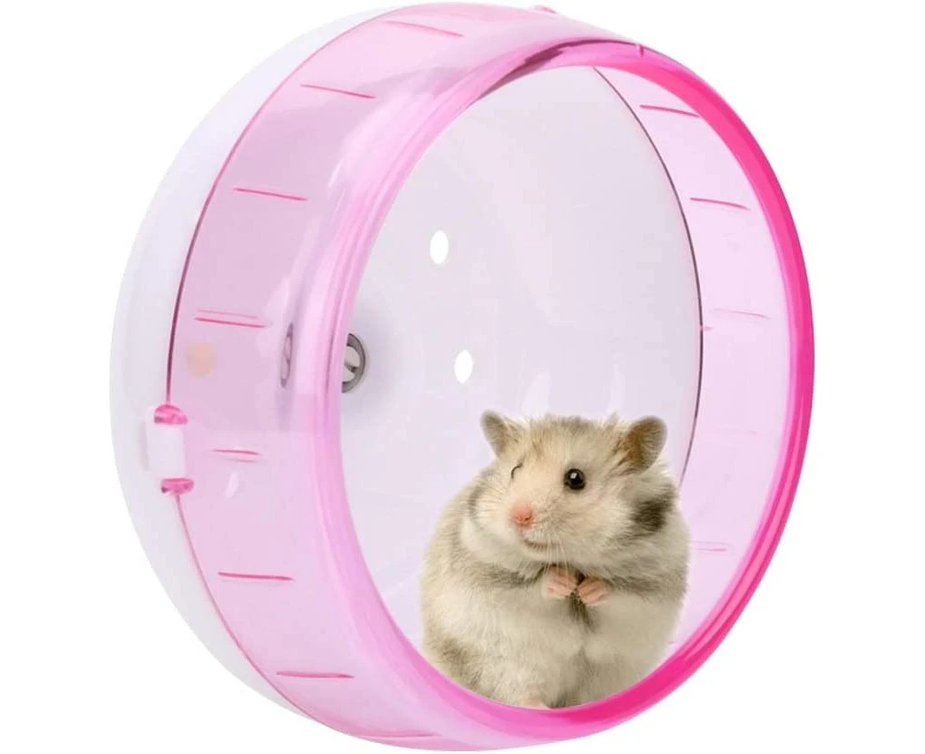 Hamster Exercise Wheel, Small Animal Toy Wheel, Silent Hamster Wheel Silent Dwarf Hamster Wheel for Small Hamster Guinea Pig Toys Silent Gerbil Wheel