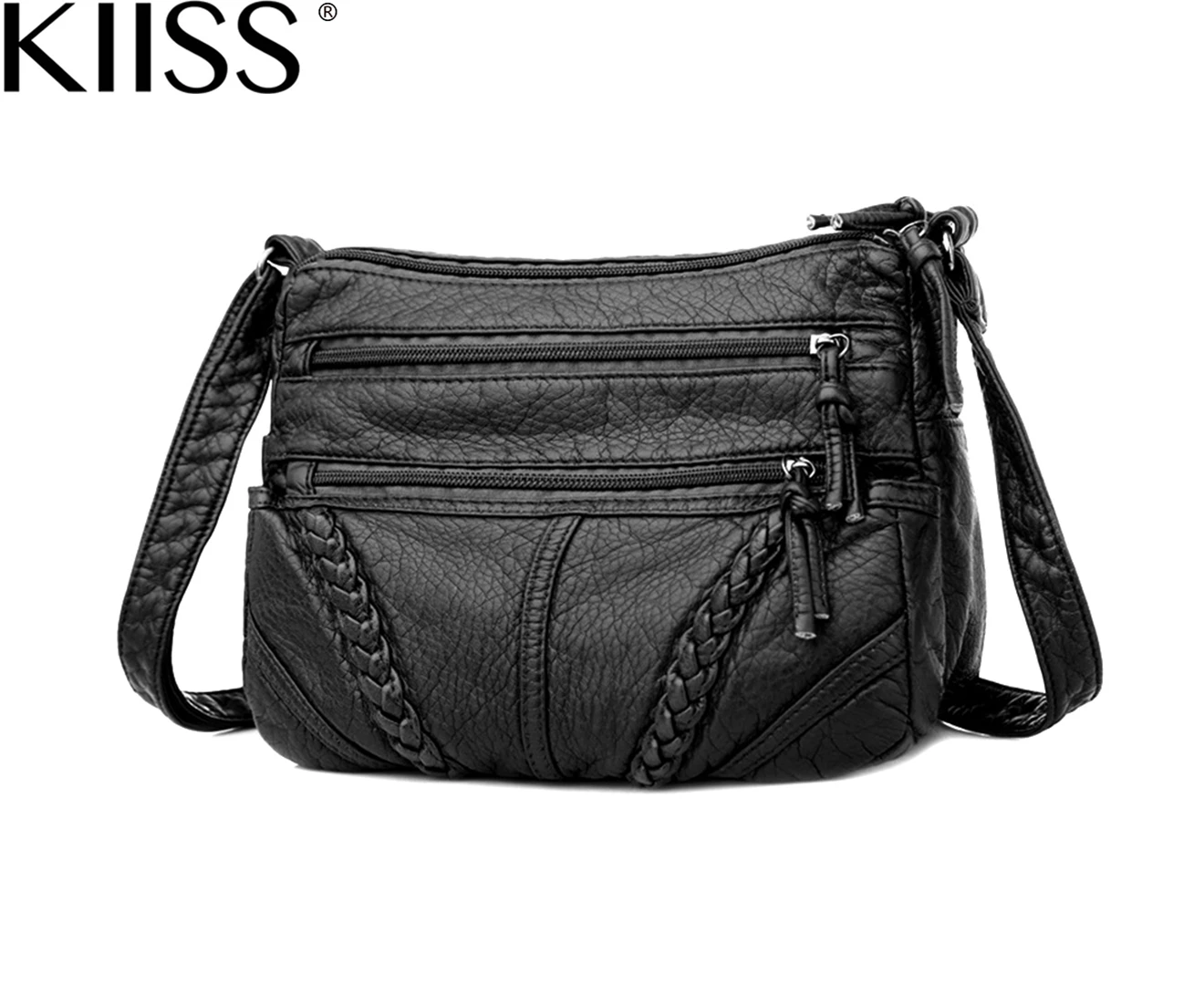 Kiiss Ladies Crossbody Messenger Bag Women Shoulder Bags Handbags - Black