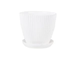 1 Set Plant Pot Strong Not Easily Deformed Fine Workmanship Modern Decorative Nursery Container Bonsai Accessories-Ivory 11cm