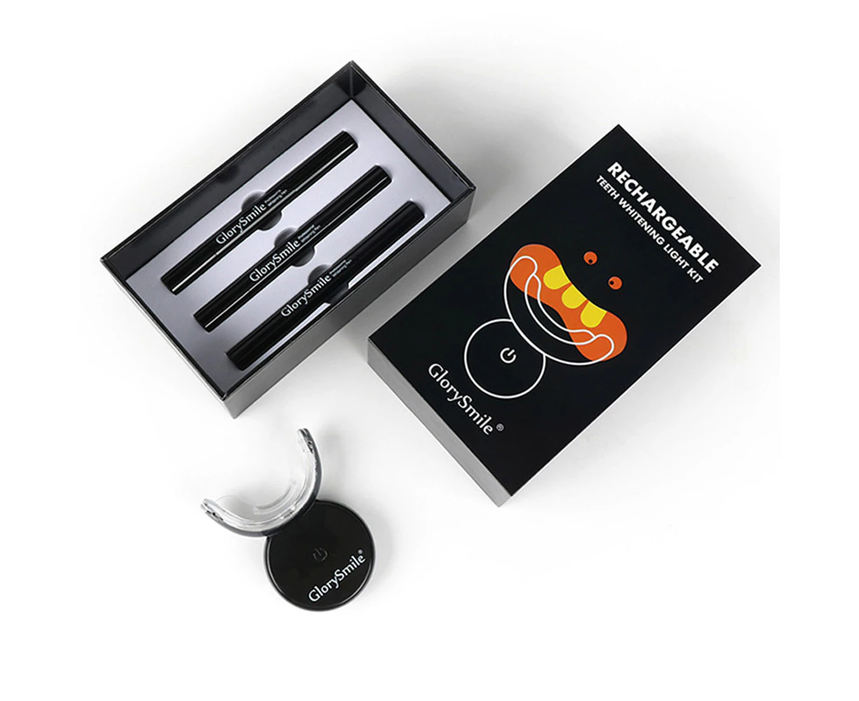 Teeth Whitening Kit with LED Lights | Teeth Whitener for Sensitive Teeth, Enamel Safe, Professional Wireless Tooth Whitening Kit for Home, Travel