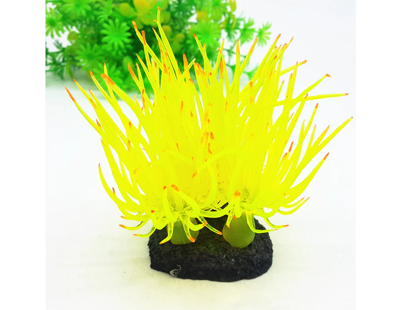 Anemone Ornament, Detailed aquarium Ornament, Creates A Glowing Effect