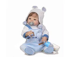 NPK 23 inch White skin Baby Dolls Realistic Full Silicone Vinyl Alive Girl Reborn Baby Doll For Children Gifts bonecas reborn