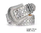 Rhinestone Belt for Women Cowgirl Bling Studded Leather Belt