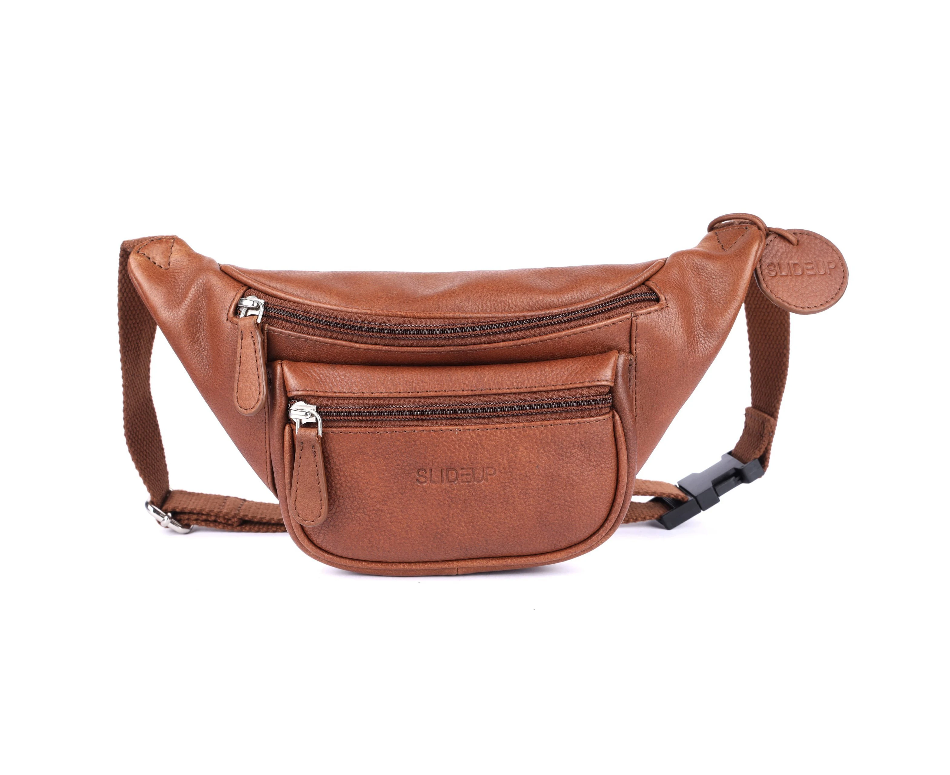 Slideup Blithe Leather Hipbag-Tan