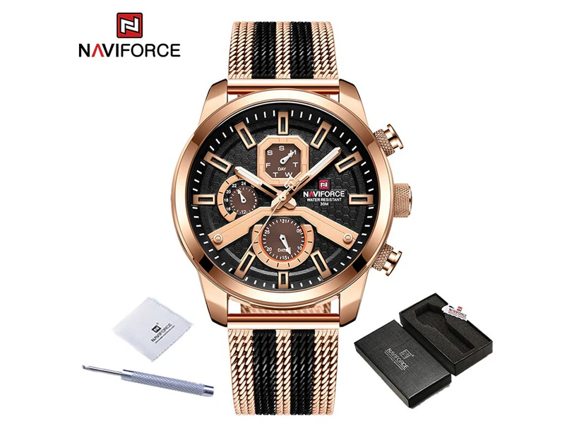 NAVIFORCE Luxury Men Watch Quartz Man Watches Waterproof Luminous Top Brand Sport Watch for Men Date Display Clock Reloj Mujer