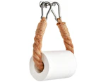 Toilet Paper Holder, Industrial Wall-Mounted Towel Rack with Metal Hook for Bathroom, Towel or Shower Curtain