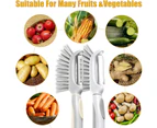 2 Vegetable peeler with stainless steel brush Kitchen fruit peeler Peeler for carrots, cucumbers, potatoes and other fruits and vegetables