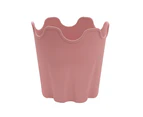 Flower Pot Drain Hole Design Smooth Edge Eco-friendly Wide Application Bright Color No Odor Indoor Outdoor Silicone Flower Planter Home Supplies-Pink