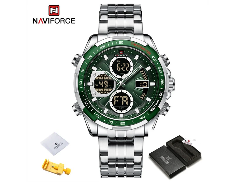 NAVIFORCE New Men's Business Watches Analog Digital Chronograph Waterproof Wristwatch Quartz Calendar Clock Relogio Masculino