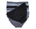 Rio 14 Pack Mens Cotton Plain Hipster Briefs Undies Underwear Grey Black Bulk MXL47W