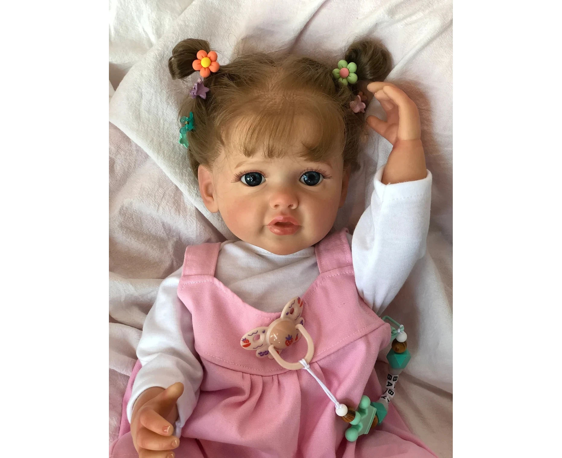 55CM Full Body Silicone Waterproof Reborn Toddler Girl Doll Princess Betty Lifelike Soft Touch 3D Skin Multiple Layers Painting