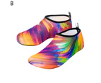 1 Pair Swimming Socks Non-slip High Stretchy Water-resistant Men Women Barefoot Aqua Beach Shoes for Water Sports -45-46