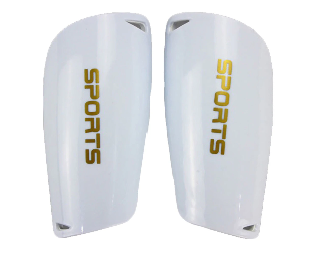 1 Pair Soccer Football Training Shin Guard Pad Leg Protector Brace Support Plate-White