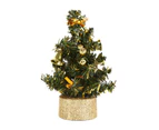 15cm Decorated Mini Christmas Tree Easy to Maintain PVC No Withering Artificial Christmas Tree Table Decor - Golden