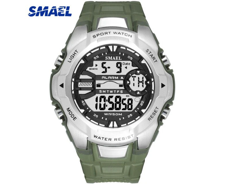 SMAEL Mens Watches Top Brand Luxury Military Man Army Alarm Chrono Sport Watch Men Gift Relojes Hombre Casual LED Digital Clock