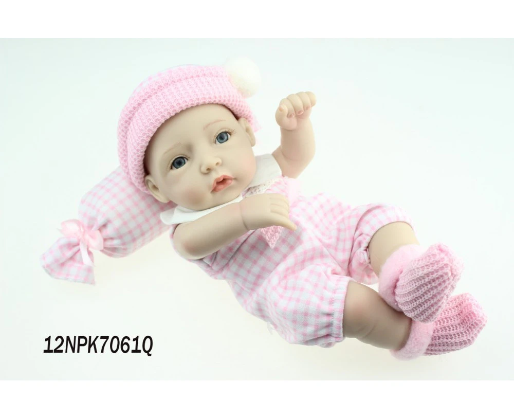 NPK DOLL Mini 12 Inch Soft Fully Body Silicone Reborn Dolls Sleeping Newborn Babies Bebes Reborn Realista Doll For Gift Bath Toy