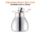 High Pressure Shower Head - Anti-leak Fixed Showerhead - Angle-adjustable Metal Swivel Ball Joint