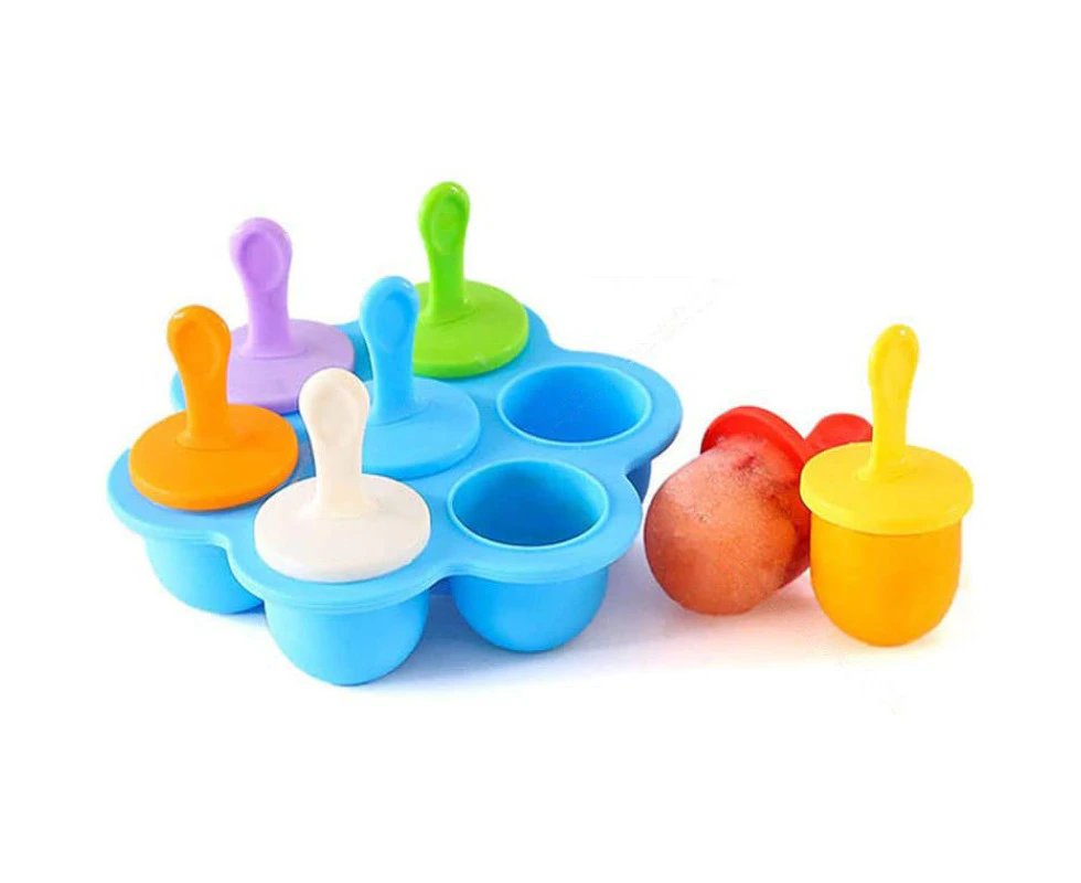 Ice Cream Molds Popsicle Molds, Mini Silicone Ice Cream Molds Ice Cream Molds, Silicone Popsicle Popsicle Molds, Mini Ice Cream Molds (Blue)