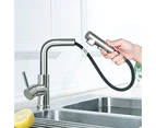 Faucet kitchen ， Kitchen faucet extendable high pressure 360 ° rotatable, mixer faucet stainless steel with 2 jet types