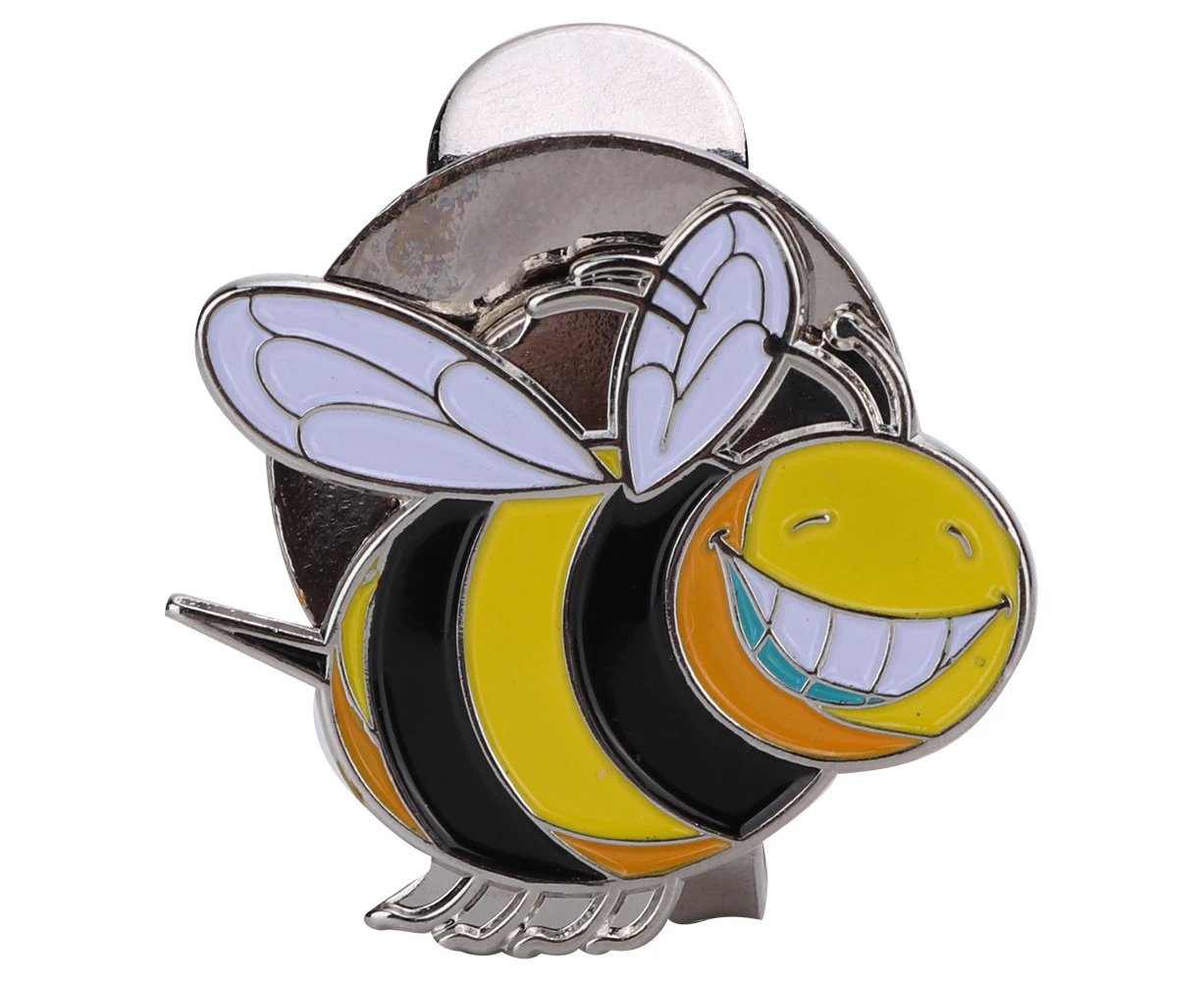 Metal  Golf Cap Hat Visor Clip Ball Marker Accessory (Little Bee)