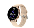 Smart Watch Dial Call Smartwatch MP3 Music Men Women Waterproof Wristwatch For Android iOS Samsung Huawei - Gold-Silicone Strap