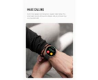 Smart Watch Dial Call Smartwatch MP3 Music Men Women Waterproof Wristwatch For Android iOS Samsung Huawei - Gold-Silicone Strap