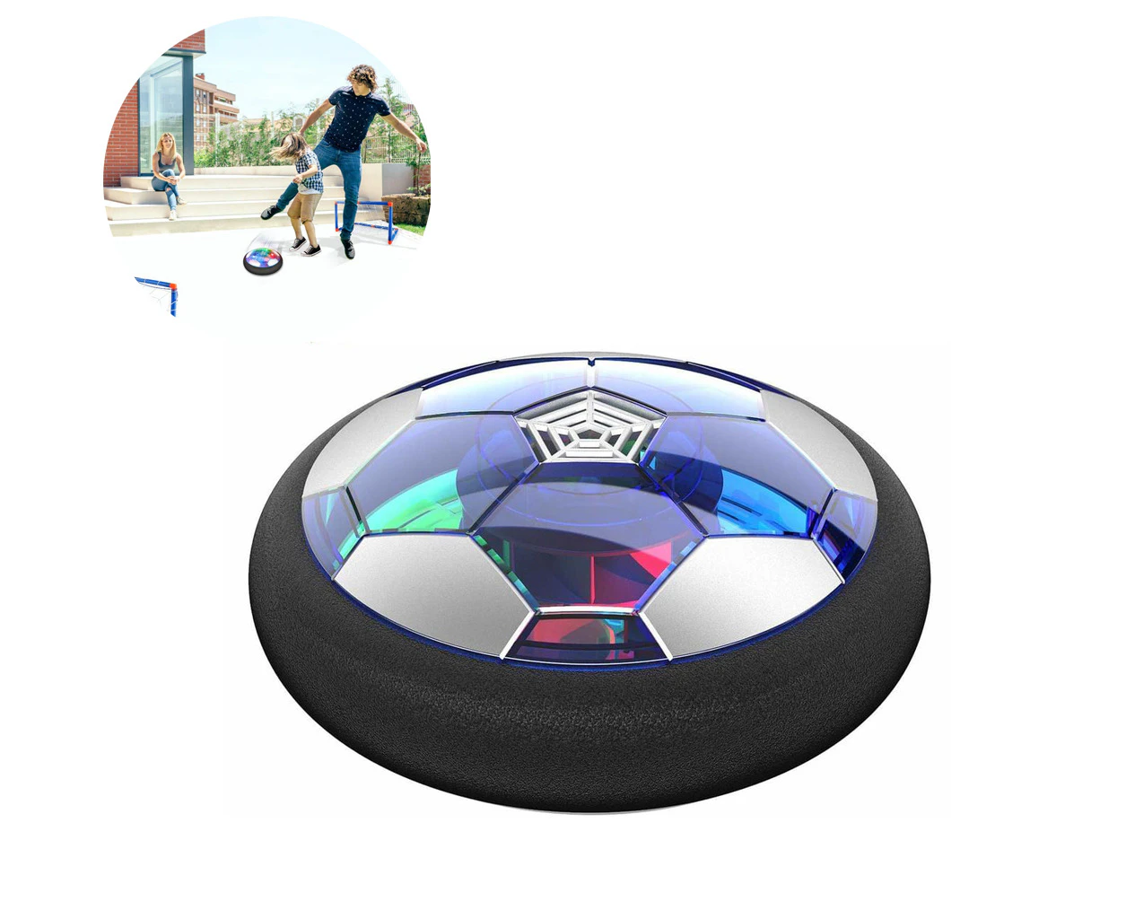 Air Power Soccer-Rechargeable Hover Ball Indoor Football with LED