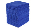 50PCS Blue Microfibre Cloths Car Cleaning Cloth Detailing Towels Washing Duster