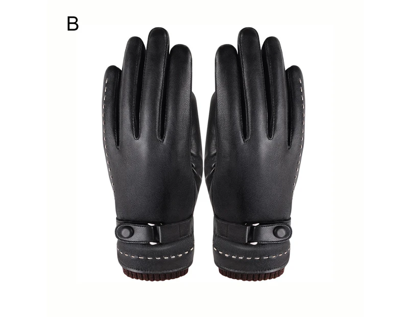 1 Pair Winter Gloves Good Thermal Insulation Sensitive Comfortable Waterproof Touch Screen Gloves for Exercising Style2