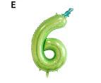 40inch 0-9 Number Dinosaur Balloons Easter Jungle Party Birthday Day Decoration 6#