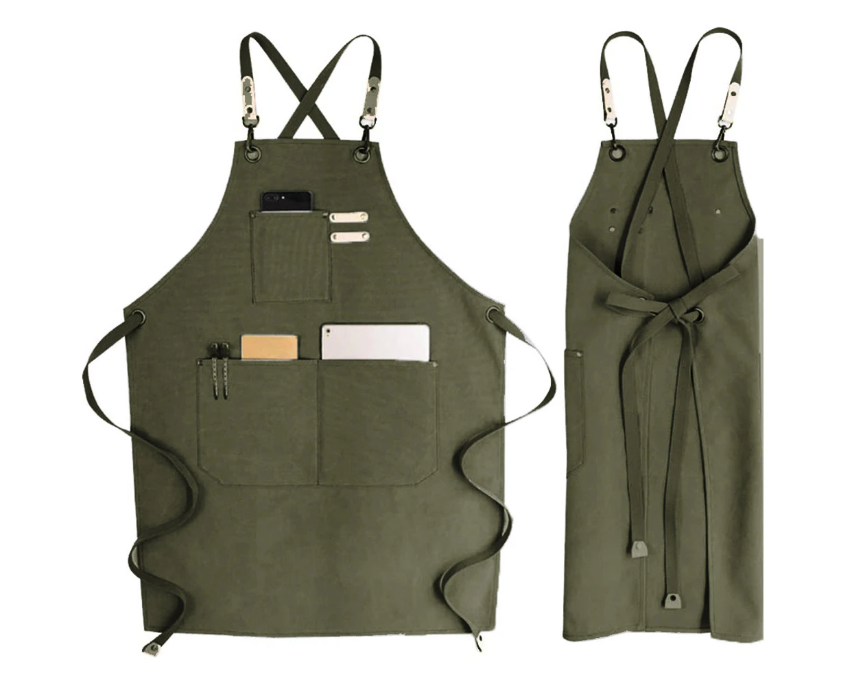 Work Apron | Barber Shop Work Apron - 817 - Army Green