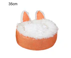 Cat Bed Keep Warm Comfortable Pet House Puppy Round Cushion Bed Pet Supplies - Orange