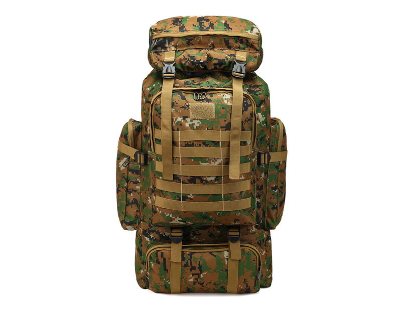 80L Large Capacity Oxford Cloth Outdoor Sports Travel Backpack Shoulder Pouch Jungle Digital