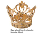 6Pcs Napkin Ring Hollow Out Eye-catching Metal Creative Crown Shape Serviette Circle for Banquet - Golden