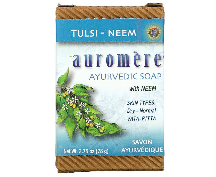 Ayurvedic Bar Soap with Neem, Tulsi-Neem, 2.75 oz (78 g)