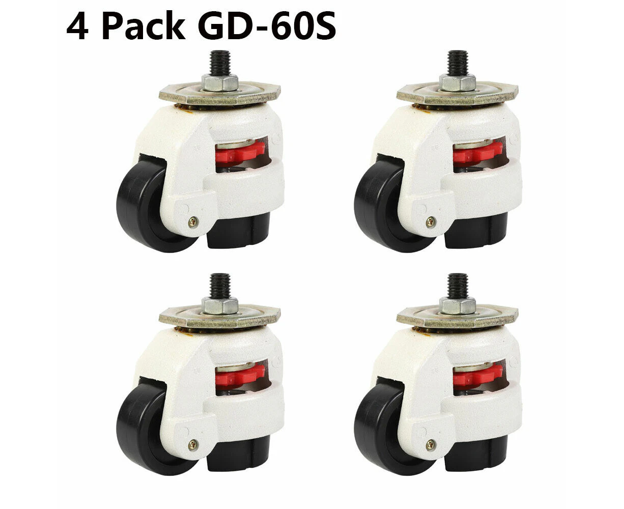 Oweite 4 Pack Leveling Casters 250kg GD-60S Swivel Wheels Adjustable Retractable Heavy Duty for Home Office Chair Desk Trolley Furniture Castor