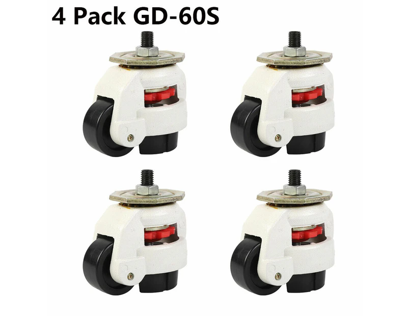 Oweite 4 Pack Leveling Casters 250kg GD-60S Swivel Wheels Adjustable Retractable Heavy Duty for Home Office Chair Desk Trolley Furniture Castor