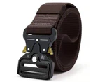 Solid Portable Lightweight Men Belt Quick Dry Wear-resistant Buckle Belt Outdoor Supply - Coffee