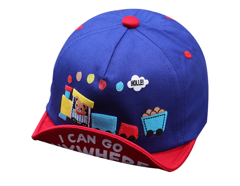 Cartoon Bear Baby Boy Girl Breathable Baseball Hat Snapback Sports Sunhat Cap - Sapphire Blue