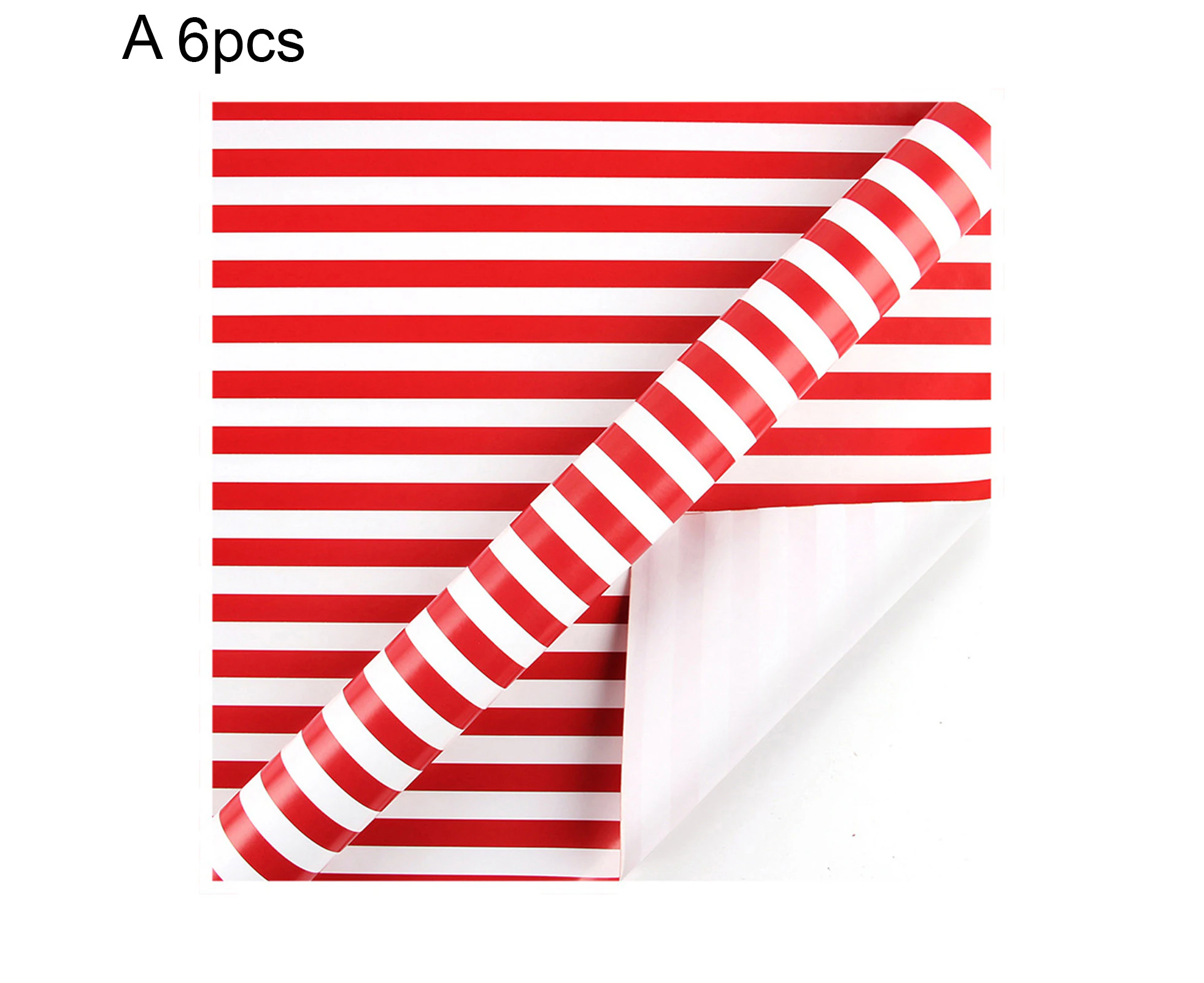 6Pcs Gift Wrapping Papers Non-Fading Simple Eco-friendly Smooth Texture Decorative Attractive Gift Box Wrapping Papers Party Decoration for Home - A