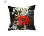 Cushion Case Wrinkle Resistant Dust-proof Polyester Elegant Floral Printed Sofa Pillow Cover Home Supplies