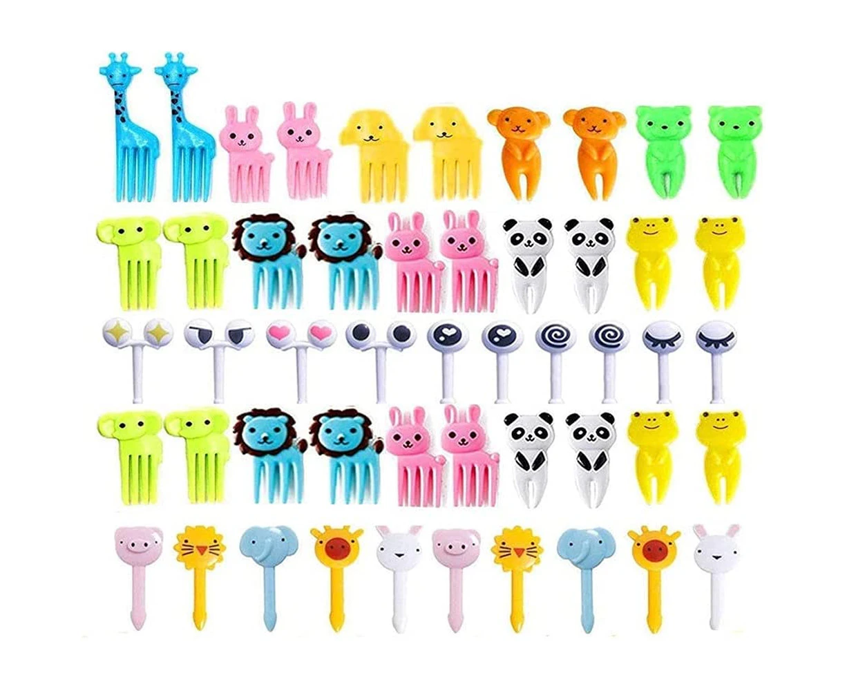 Food Fruit Fork Picks For Kids Cute Animals Bento Box Decor Forkscake Little Forks Dessert Forks