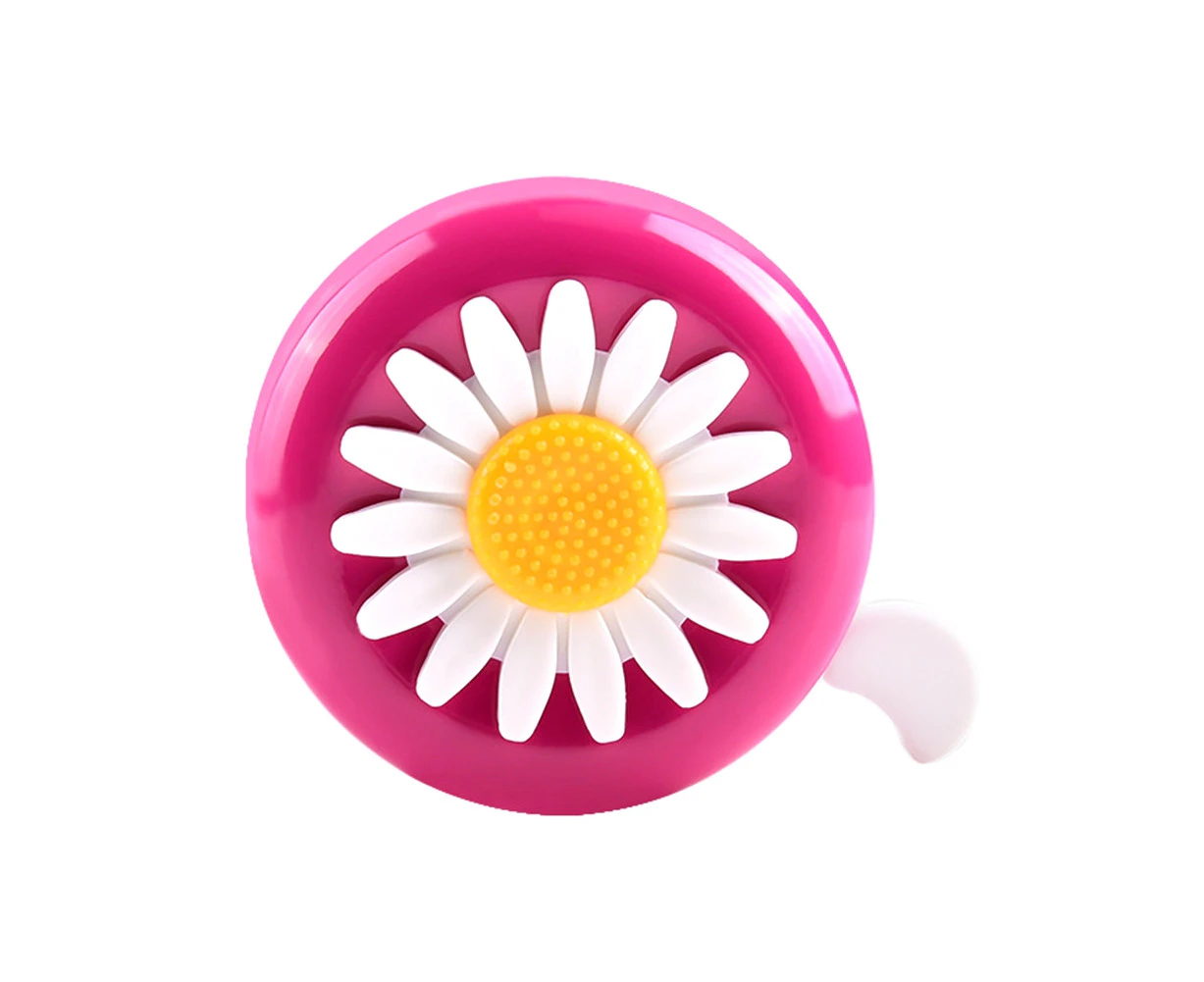 Funny Mountain Bike Road Bicycle Marguerite Handlebar Horn Safety Alarm Bell-Rose Red White Alloy