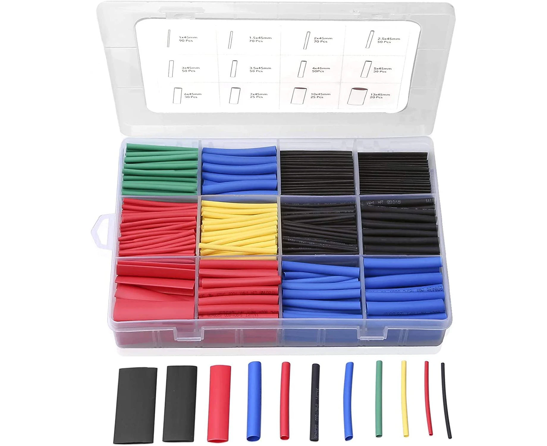 560 Pcs Flame-Retardant Heat-Shrinkable Tube, Wire Protective Sleeve, Insulated Heat-Shrinkable Tube Heat-Shrink Tubing